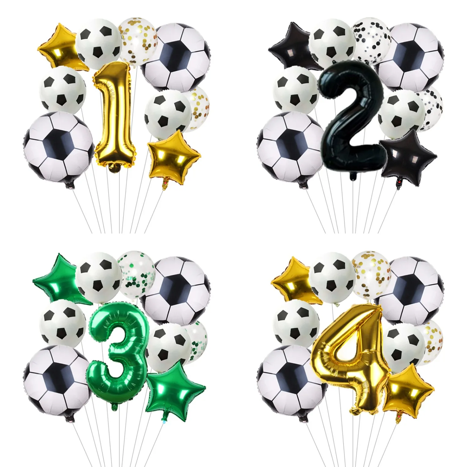 Vielseitiges Einfaches Fußball-Ballon-Set Jungen Geburtstag Sport-Party Dekoration Indoor Hintergrund-Deko Luftballons