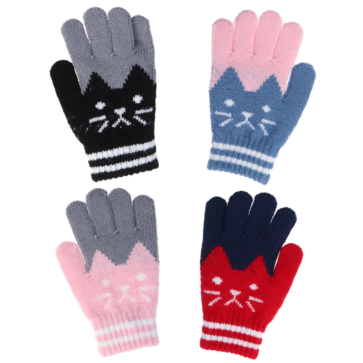 

Winter Glove Wool Knit Gloves Warm Imitation Wool Soft Touch Comfortable For Outdoor Gloves (Pink)