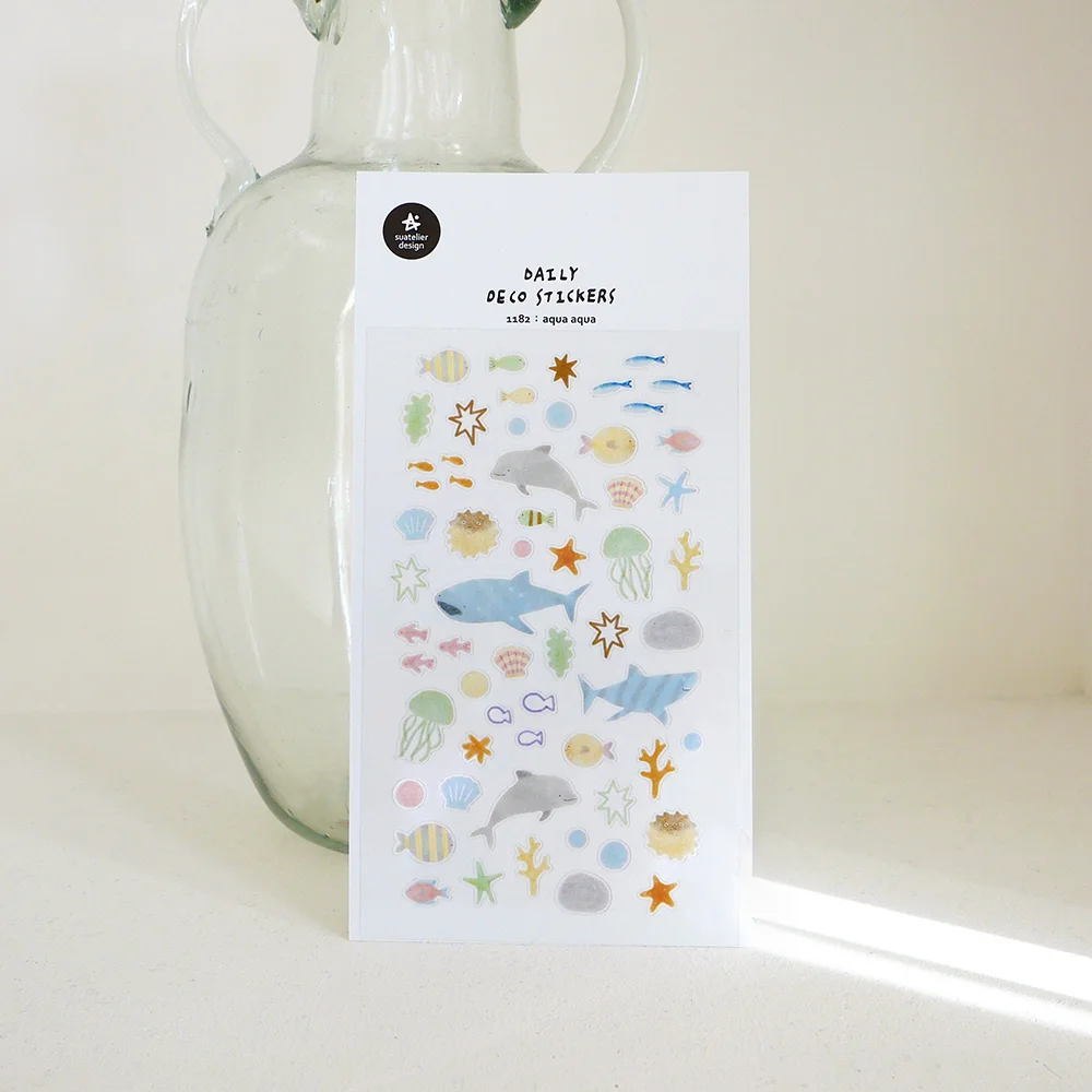 Korean Import Suatelier Travel Home Life Study Friend Stickers Scrapbooking Diy Journaling Diary Stationery Sticker School Gift image 3