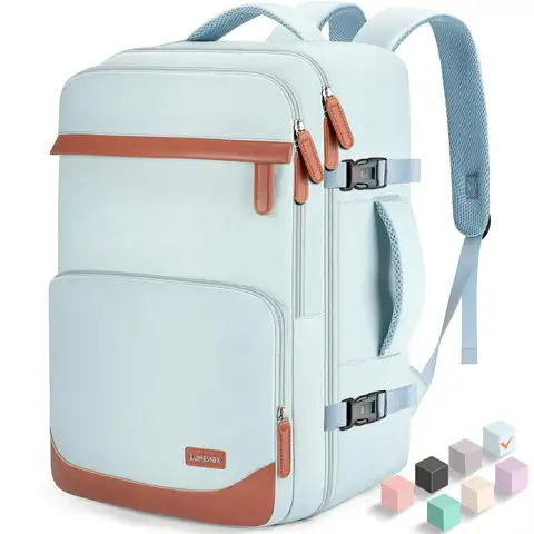 50L Water Resistant Carry On Backpack For Men And Women Business Laptop Backpack Fits 18 Inch Laptop