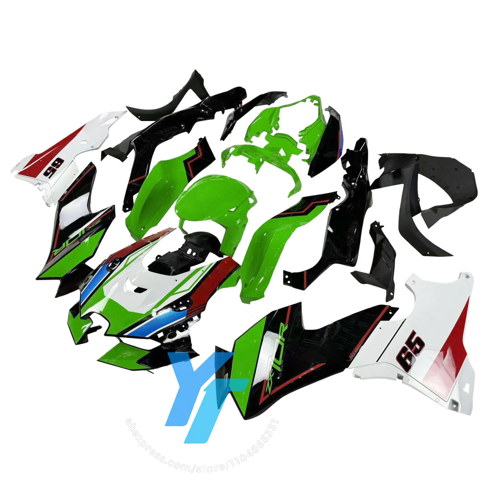 الهدايا المجمعة لكاواساكي نينجا ZX-10R 2021-2025 ABS البلاستيك حقن مصبوب البناء #3