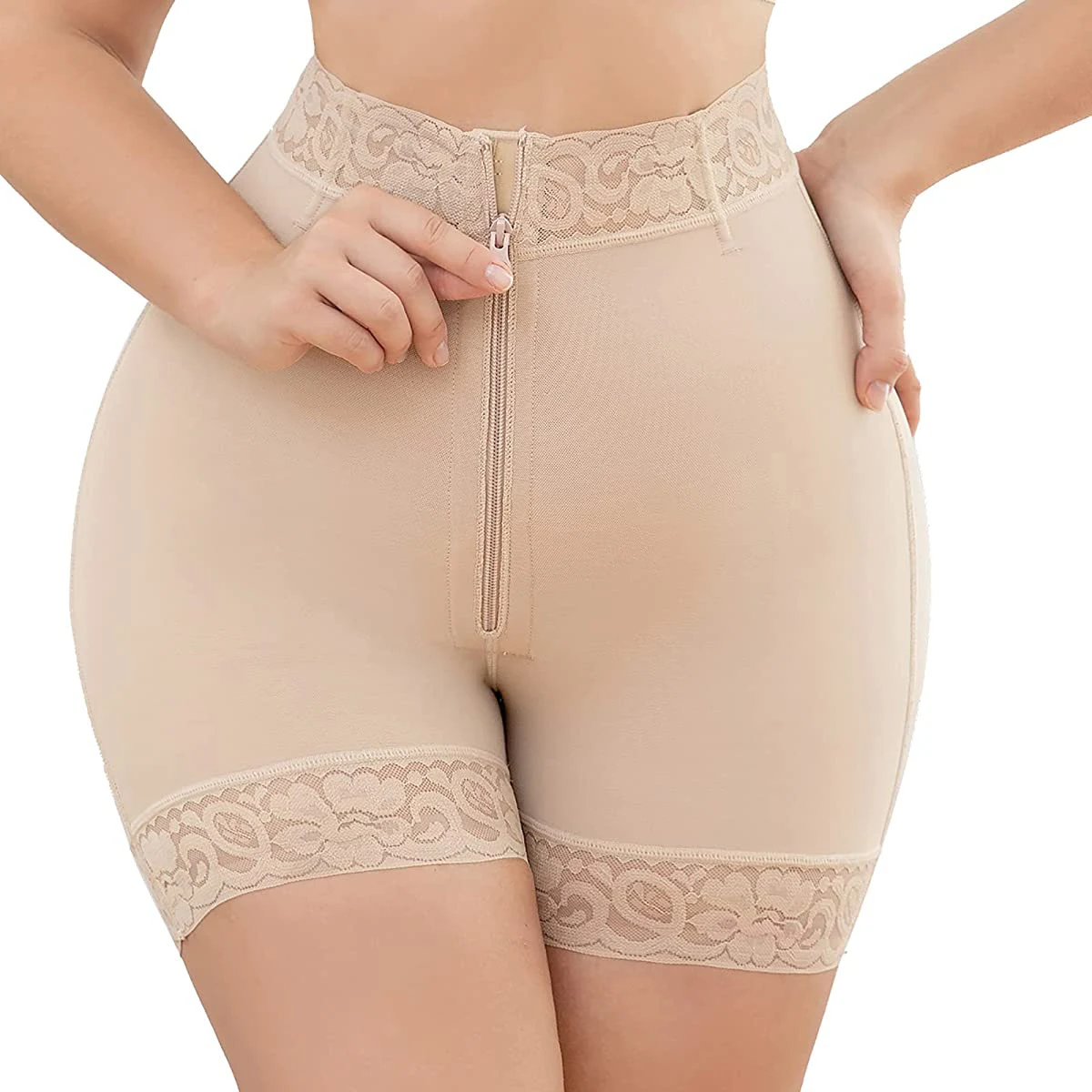 Body Shapewear Women Tummy Control High Waisted Butt Lifter Panties Compression Postpartum Slimming Underwear Boyshorts Zipper