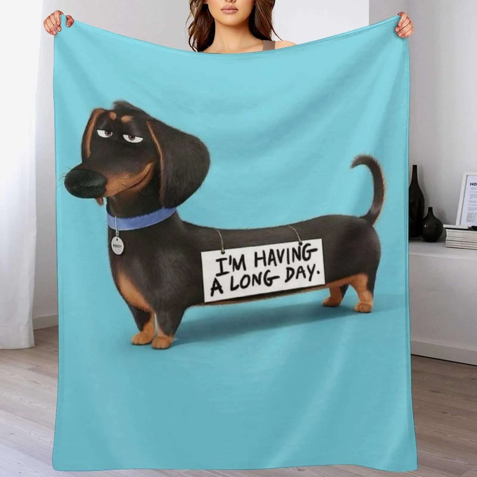 Dachshund Dog funny pupy Throw Blanket warm winter Fashion Sofas blankets and throws Plaid on the sofa Blankets