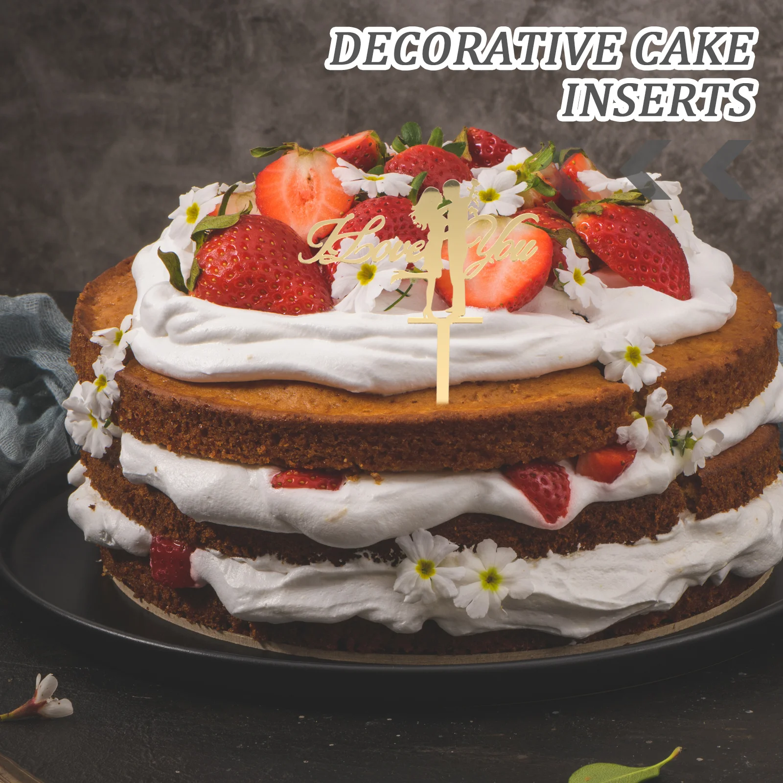 10 قطعة كعكة عيد الحب يختار الاكريليك كب كيك القبعات العالية احتفالية زينة الحفلات الزفاف قطاعات الكيك كعكة احتفالية يختار