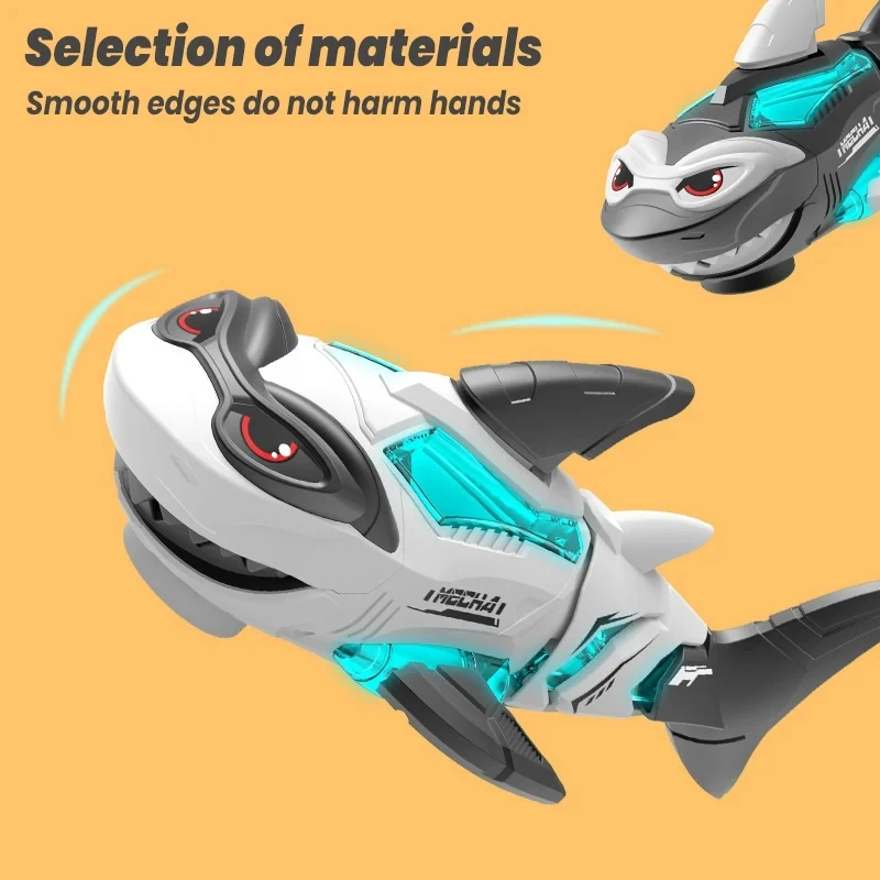 Robot requin électrique pour enfants, entraînement universel, musique dynamique, modèle cool, jouet cadeau