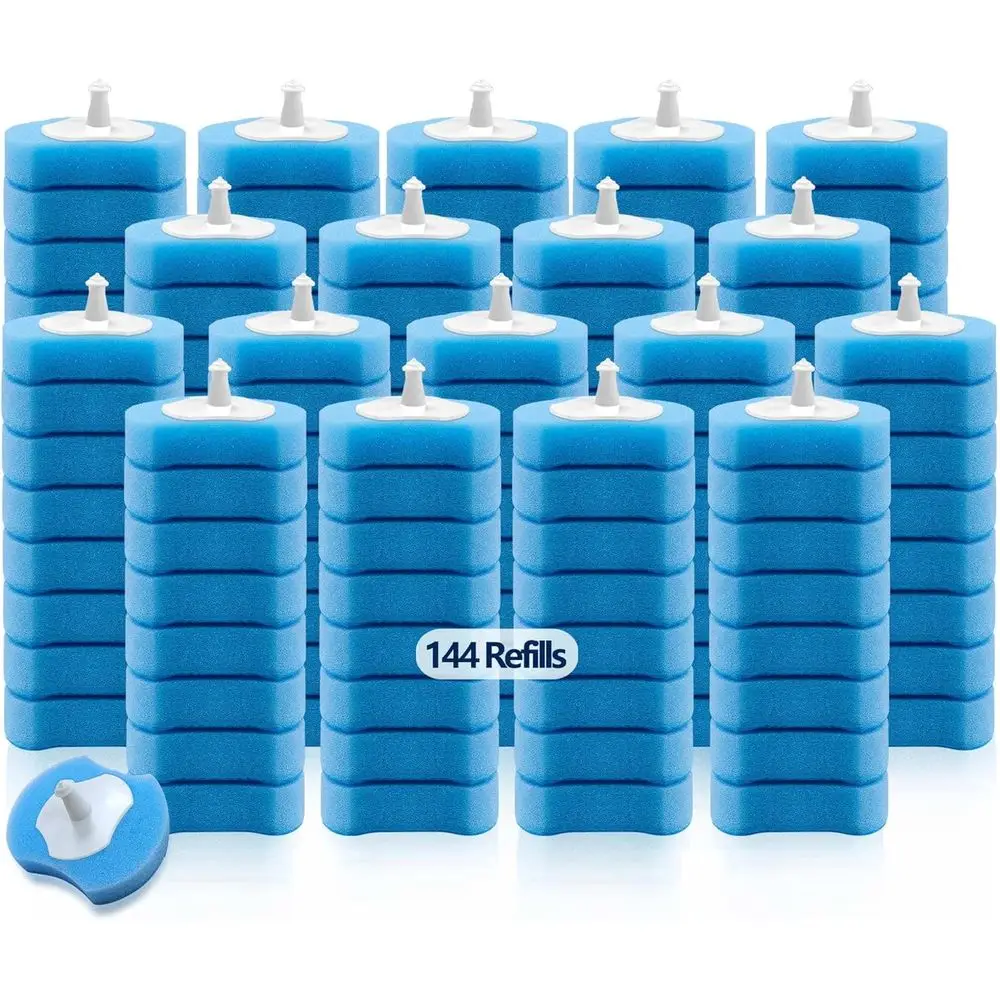 

Сменные насадки для туалетных ёршиков, совместимые с большинством моделей, синие одноразовые губчатые насадки, с предварительно заполненной чистящей жидкостью, для ванной комнаты