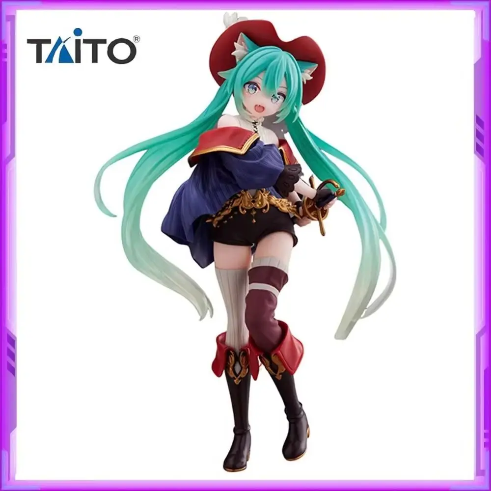 オリジナルタイトーワンダーランドボーカロイド初音ミク長靴をはいた猫-pvc-アニメフィギュアアクションフィギュアモデルおもちゃ