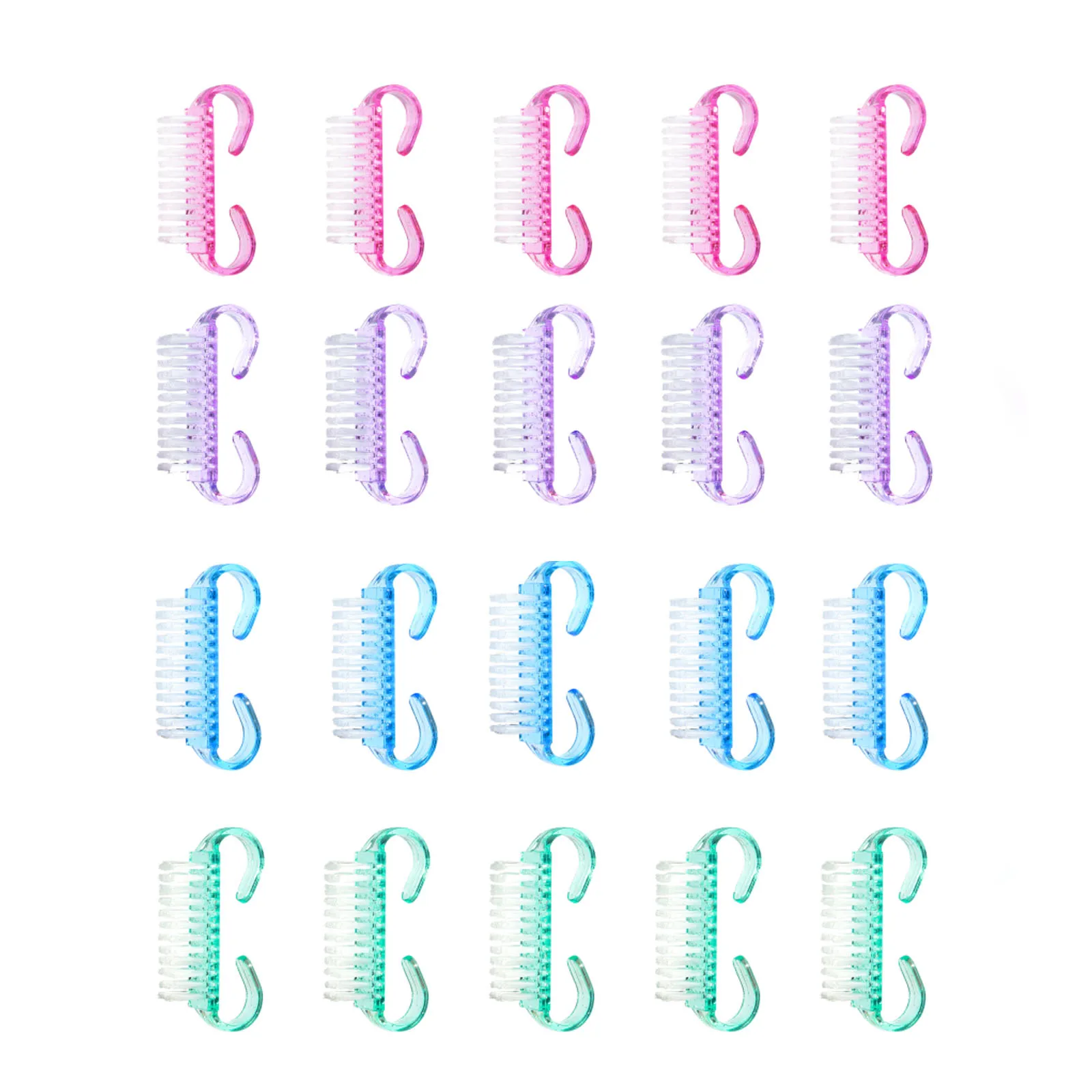 1/5/20 قطعة فرشاة أظافر أكريليك لون وردي مسمار الفن مانيكير باديكير لينة إزالة الغبار البلاستيك تنظيف فرش الأظافر أدوات الملف ،/\ #6