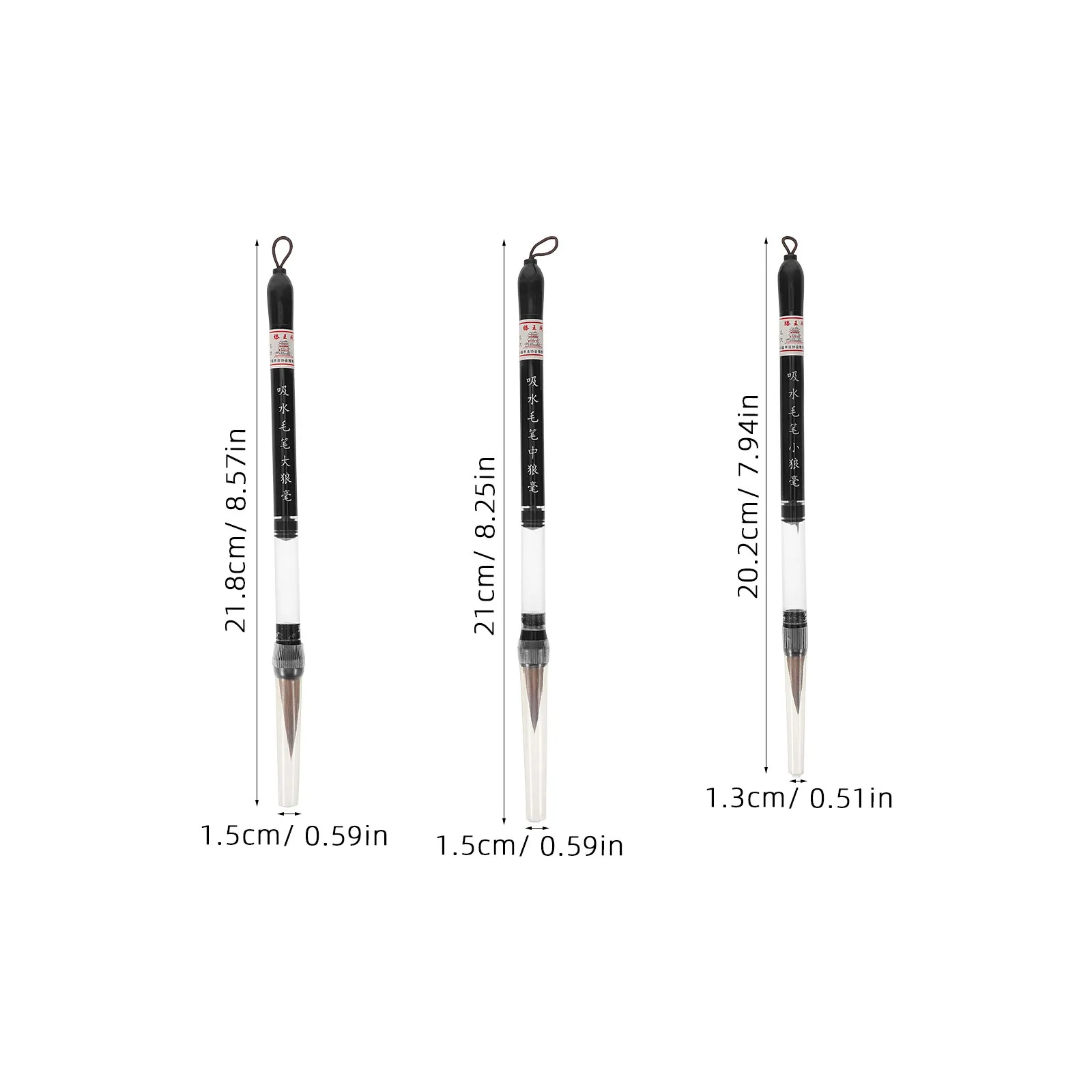 3 قطعة فرشاة الخط الصيني التقليدي لينة تلميح الكتابة القلم للمبتدئين فرشاة الخط الصيني الدقة الفنية #6
