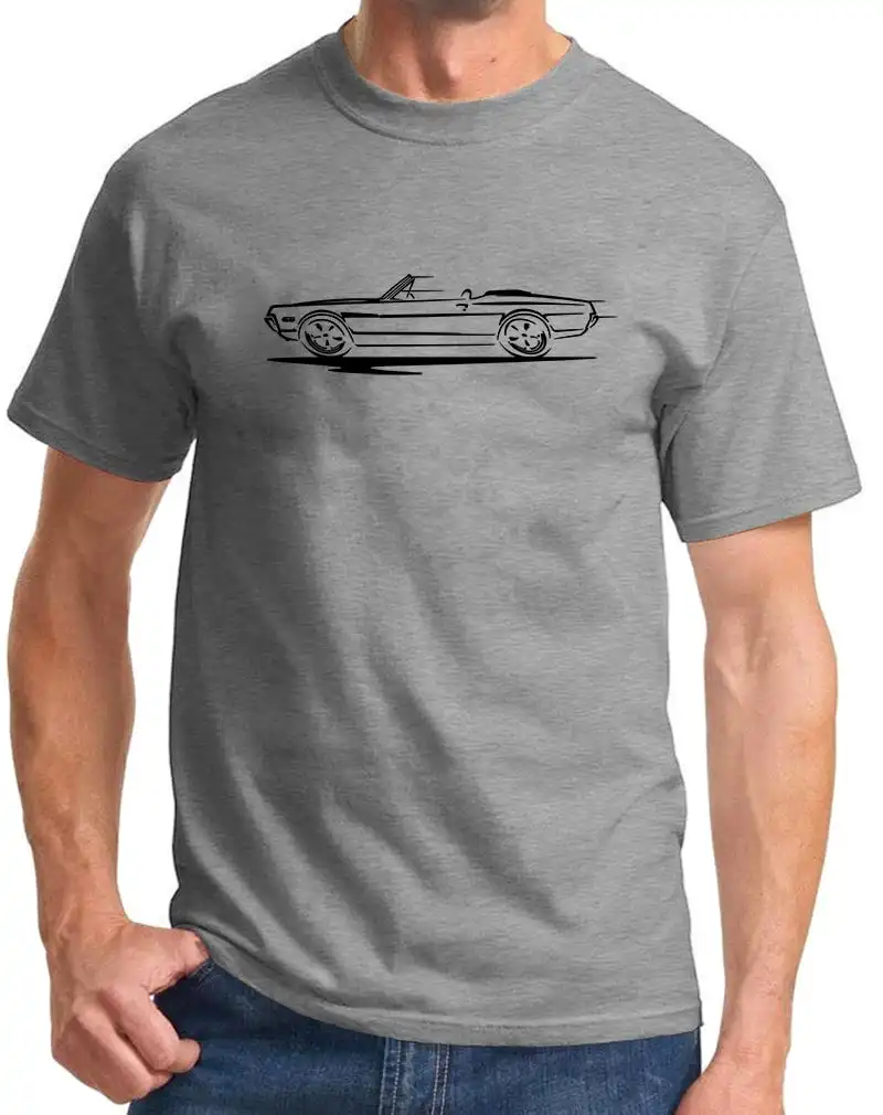 1967 1968 Mercury Cougar Convertible Redline Design T Shirt