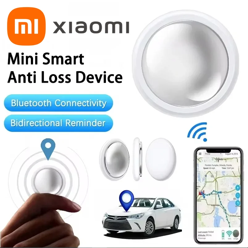 

Xiaomi Mini GPS Tracker System Find My App Airtag Smart Bluetooth Locator Elderly Children Package Anti-lost Pet Belt Tracker