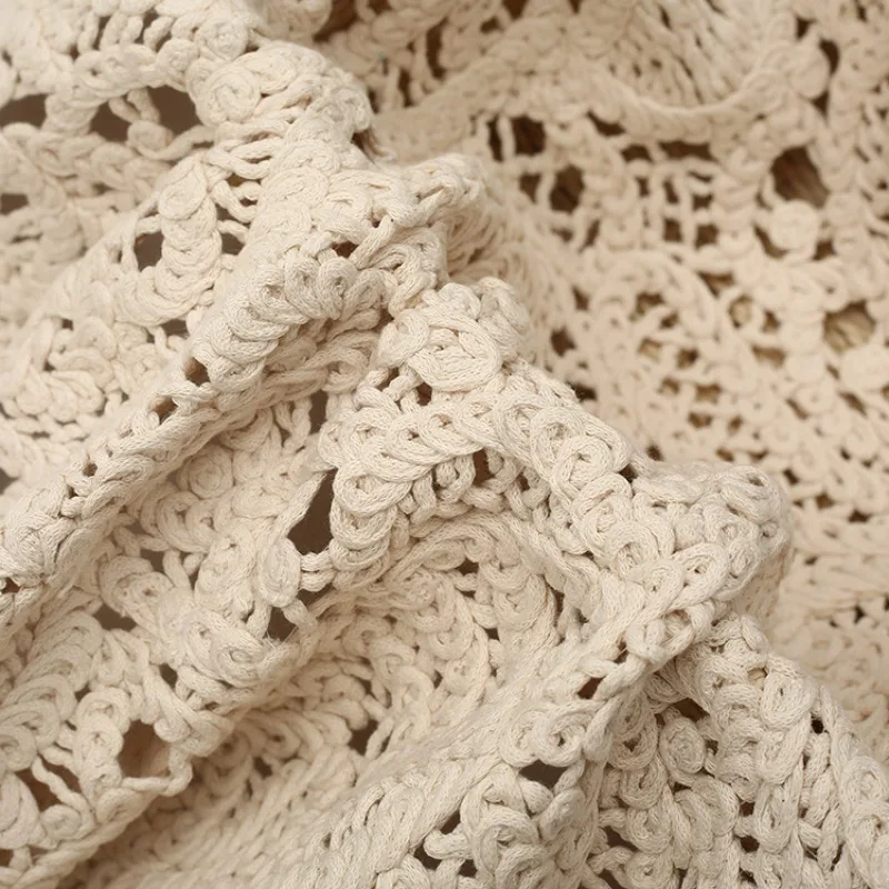 

Heavy crochet rope embroidery, knitted lace reel fabric