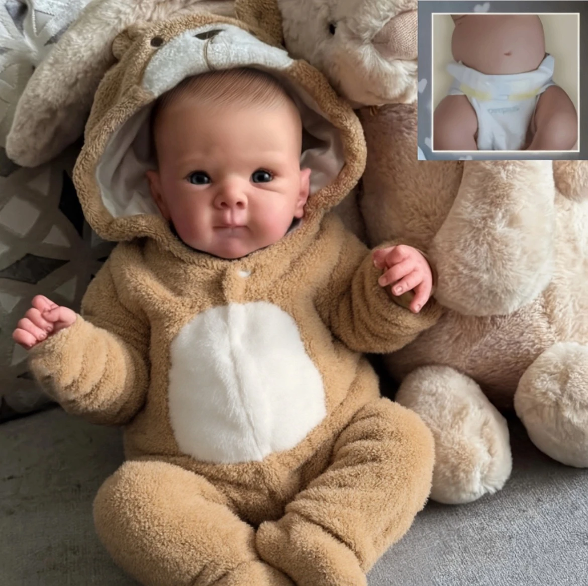 19-calowa realistyczna lalka Bettie Reborn Baby – realistyczna noworodkowa dziewczynka z miękkim ciałem, ręcznie malowanymi elementami |   Idealny prezent dla dzieci