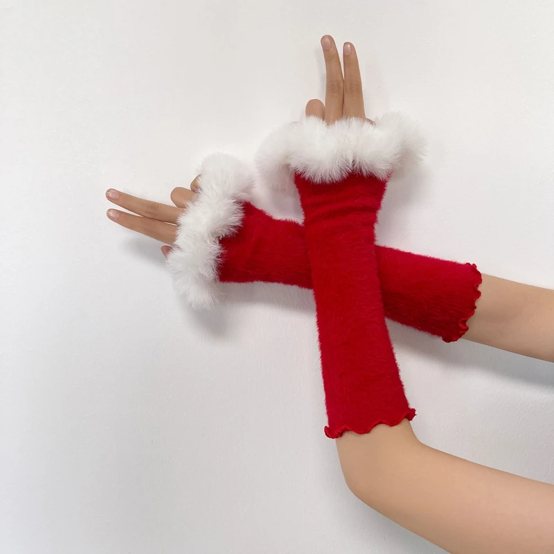 manguitos-de-inverno-quentes-e-fofos-com-penas-vermelhos-de-natal-macios-e-aveludados-luvas-longas-sem-dedos-acessorios-de-festa-lolita-para-cosplay
