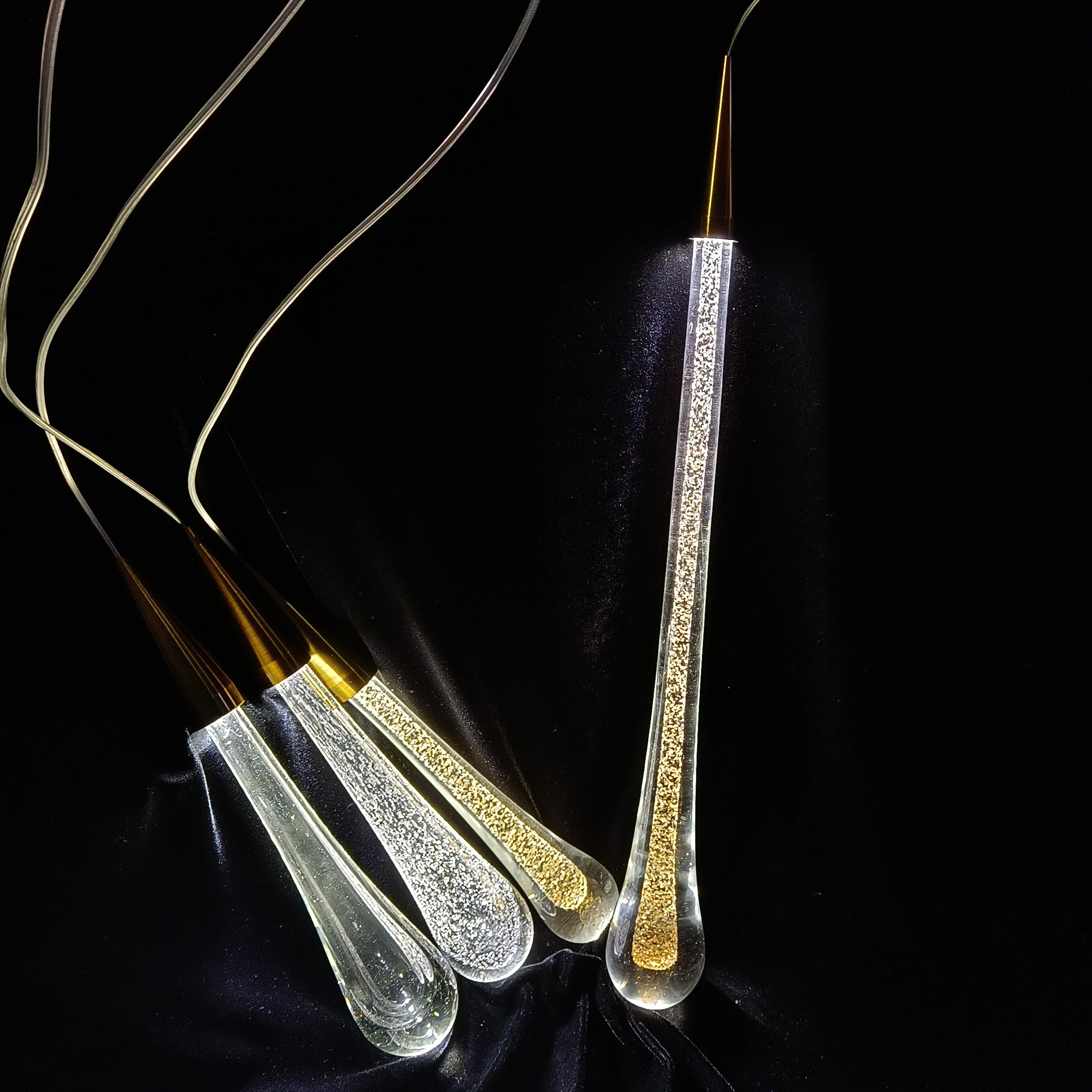 

ASANZUO Crystal Подвесной светильник Длинная линия Прикроватные подвесные светильники AC110V 220V Внутреннее освещение Подвесные подвесные светильники Ресторан