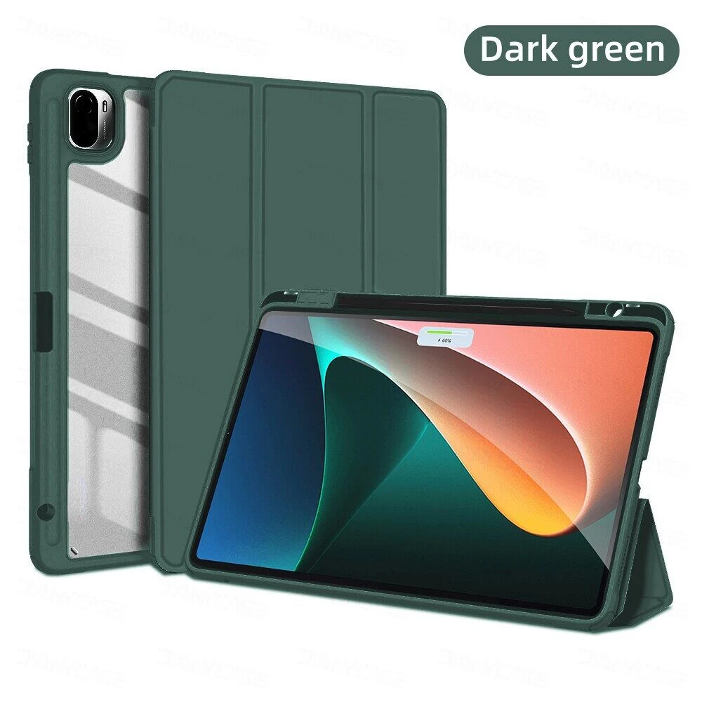 

Acrylic Smart Tablet Case for iPad Pro 12.9 11 10.2 9th 8th 7th 9.7 iPad Air 5th 4th Case with Pencil Holder Auto Wake Up Sleep