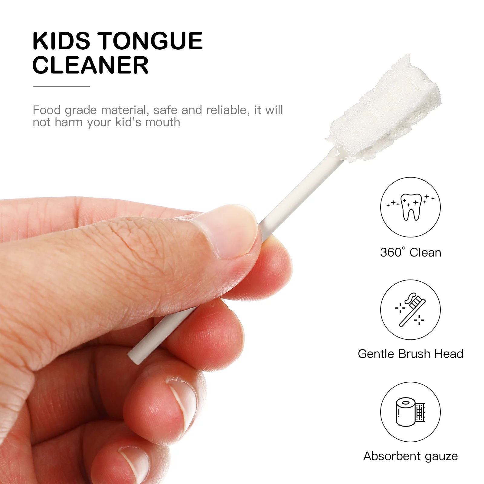 30 Pcs Hygienic Toothbrush Baby Tongue Cleaner Newborn Detergent Individual Package