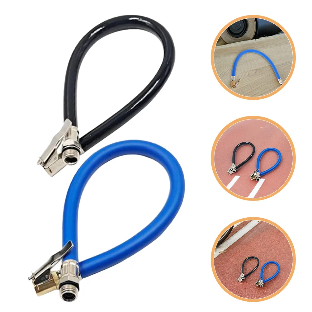 

2Pcs Universal Tire Inflator Hose with Copper Head Heavy Duty Air Chuck Adapter for Cars Bikes Motorcycles Inflation Pump