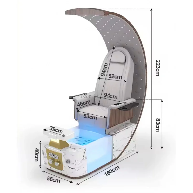 Custom.Jincheng مجموعة طاولة أثاث من مادة البولي يوريثين وتدليك الأظافر الرمادي الحديث بدون أنابيب أثاث صالون الأظافر الفاخر سبا باديكير