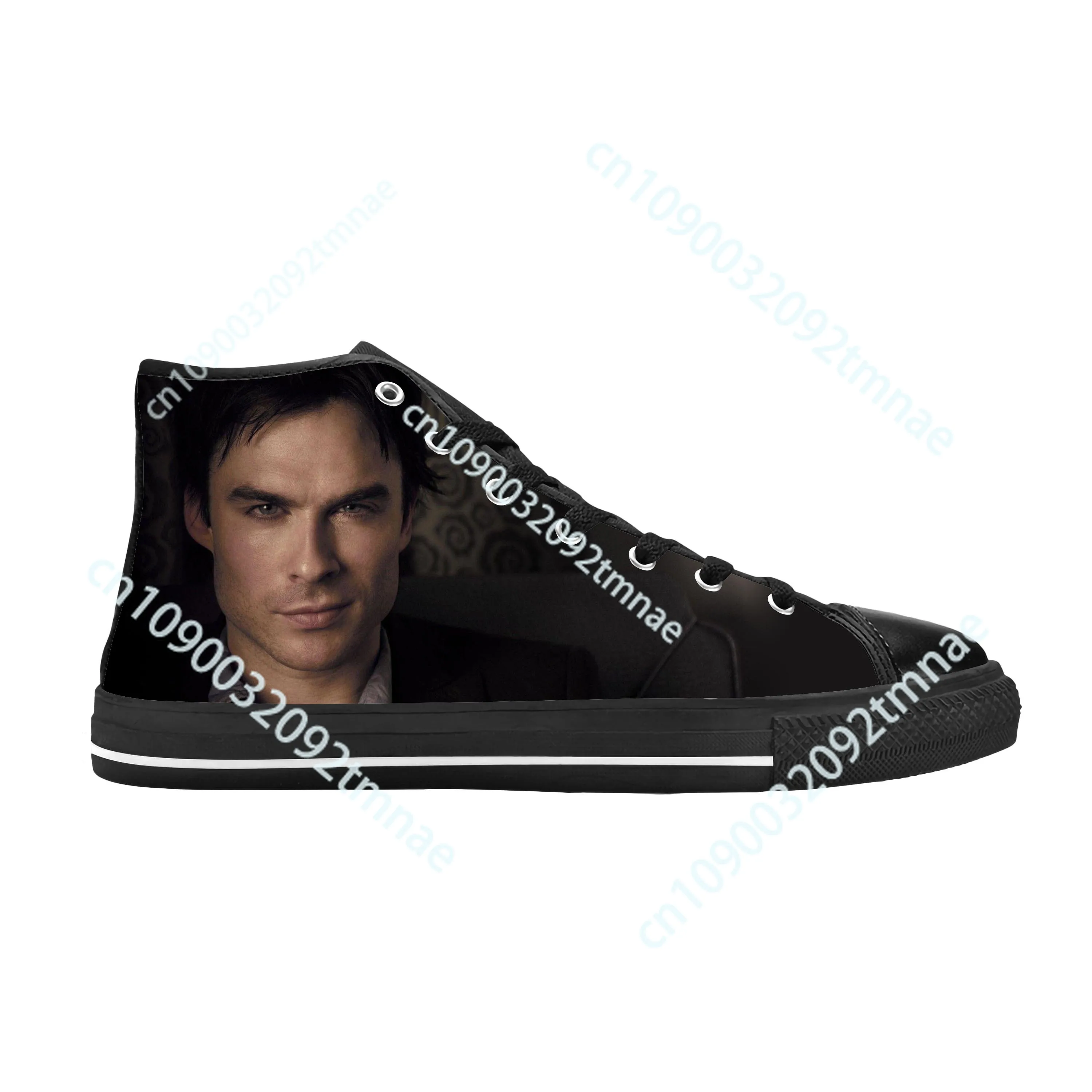 

Hot The Vampire Diaries Damon Salvatore Cool Fashion Casual Shoes High Top Comfortable Breathable Mens Womens Custom Sneakers