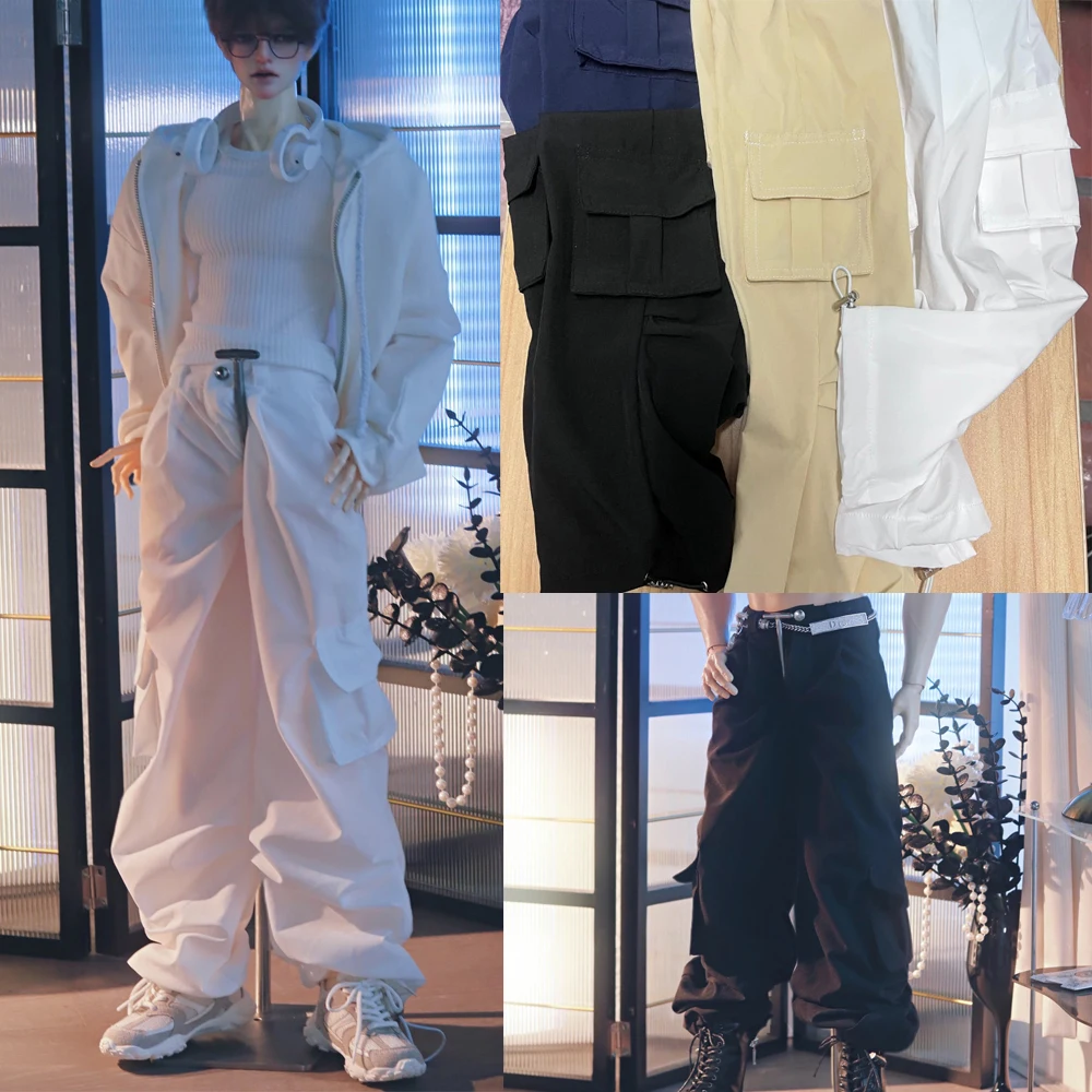 D09-1033 Handmade Toy Uncle ID75 AM77 BJD/SD Doll's Clothes Multi Pocket Work Pants 1pcs