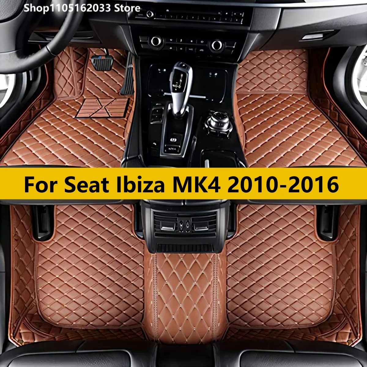 

Car Floor Mats For Seat Ibiza MK4 2010 2011 2012 2013 2014 2015 2016 Waterproof Full Set Floor Mats For Cars Accessories