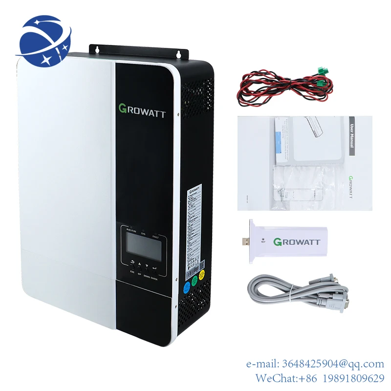 

YYHC 5KW 230VAC 48VDC MPPT Hybrid Solar Inverter Growatt 100A Pure Sine Wave Inversor 50Hz60Hz Can Work Without Battery