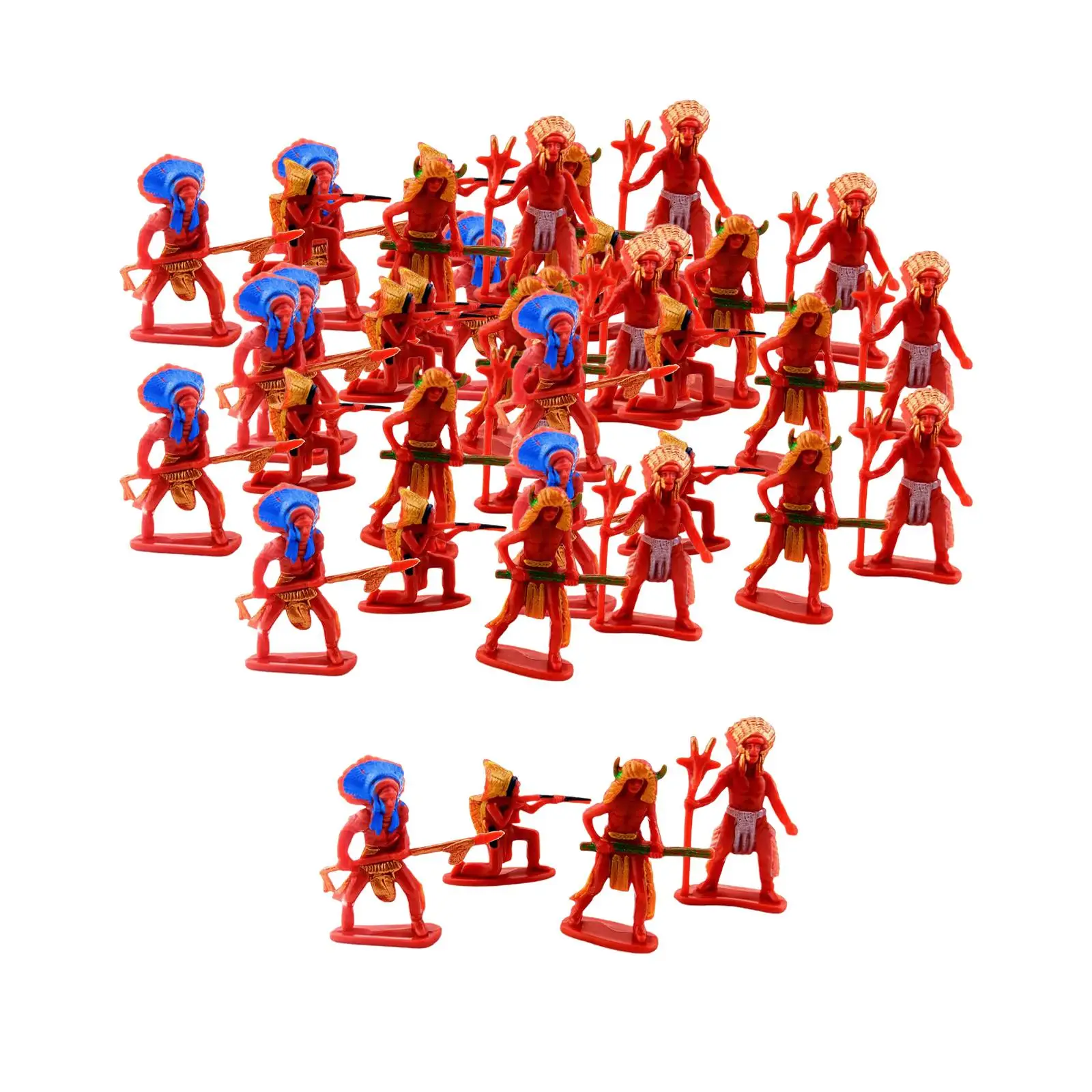 40Pcs Simulation Indian Model Action Figures Decorations Micro Landscape