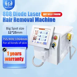 HOT 808 Diode Laser Hair Removal Machine 2000W 3 Wavelength 755NM 808NM 1064NM Permanent Painless Portable Wholesale Price HOT