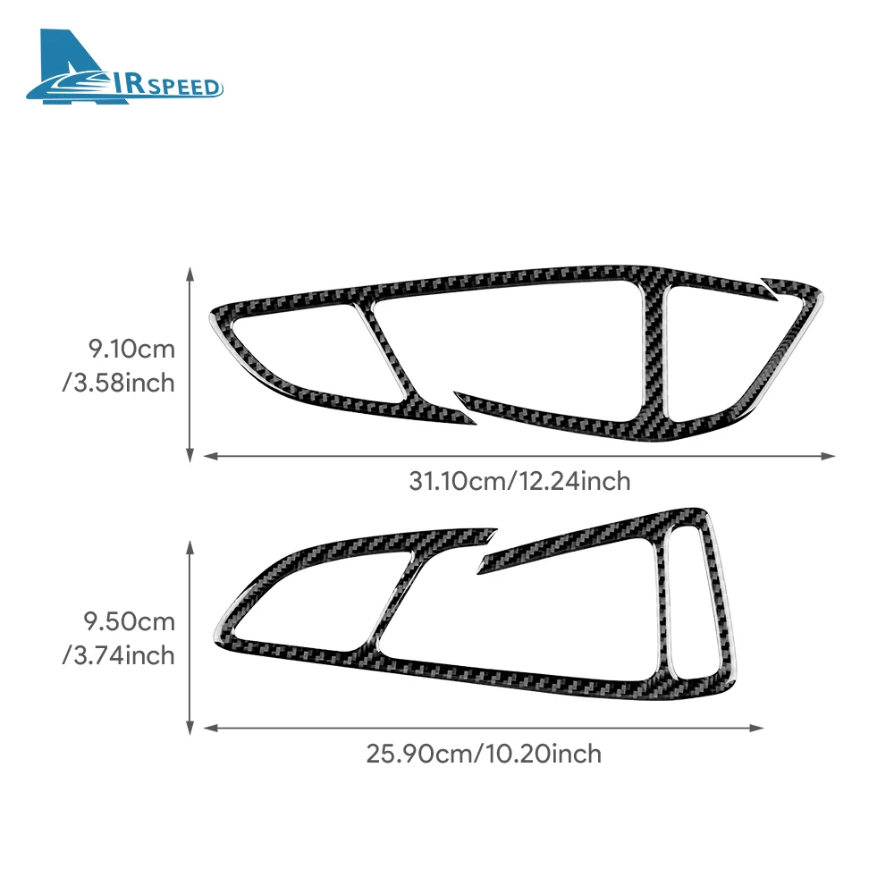 Real Soft Carbon Fiber Sticker For Ford Focus SE RS ST Ecoboost 2012-2015 2016 2017 2018 LHD RHD Car Side of Instrument Outlet