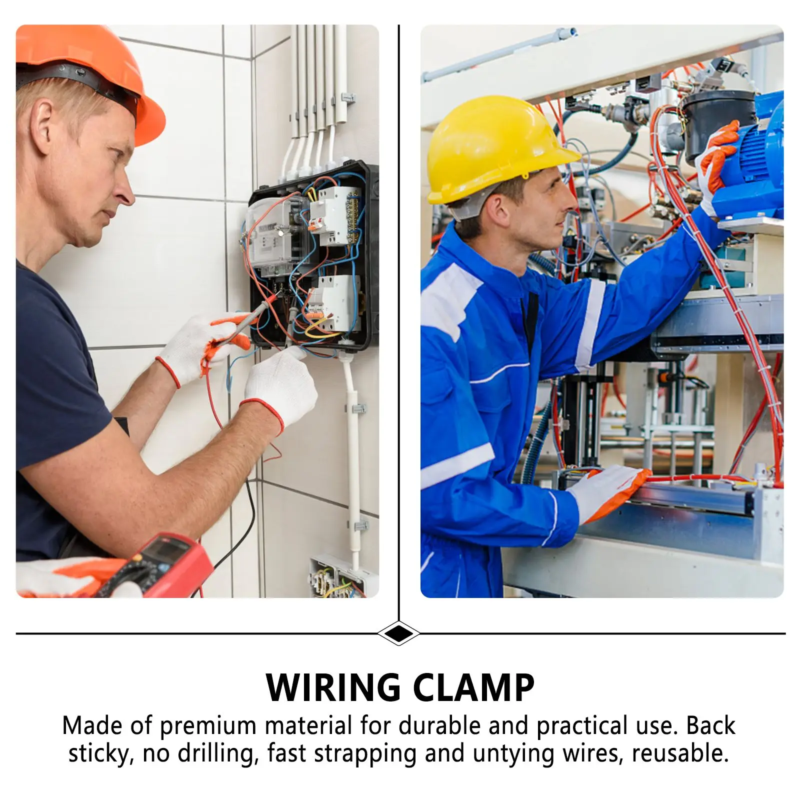 

50Pcs Wire Buckle Self Adhesive Cable Clips Durable Wiring Clamps for Home Office Garage Network Mouse Keyboard Cable Management