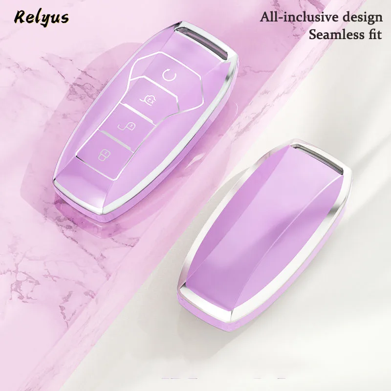 Soft TPU Car Key Case Full Cover Accessories For BYD Qin Plusdmi Atto 3 Han EV Dolphin Tang DM Qin Seal Dolphin