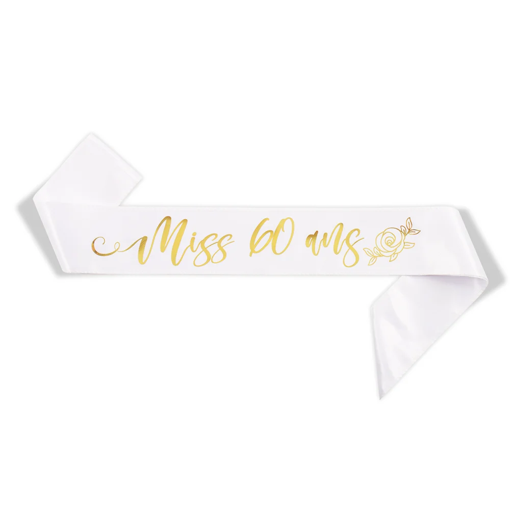 Birthday Sash for Women 18 20 30 40 50 60 TH Birthday Party Decoration (8*90cm)