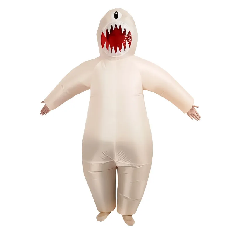 

Halloween Inflatable Costume, Faceless Plague Doctor with Beak Mask, Scary Cosplay Outfit for Adult Party, Stage Show