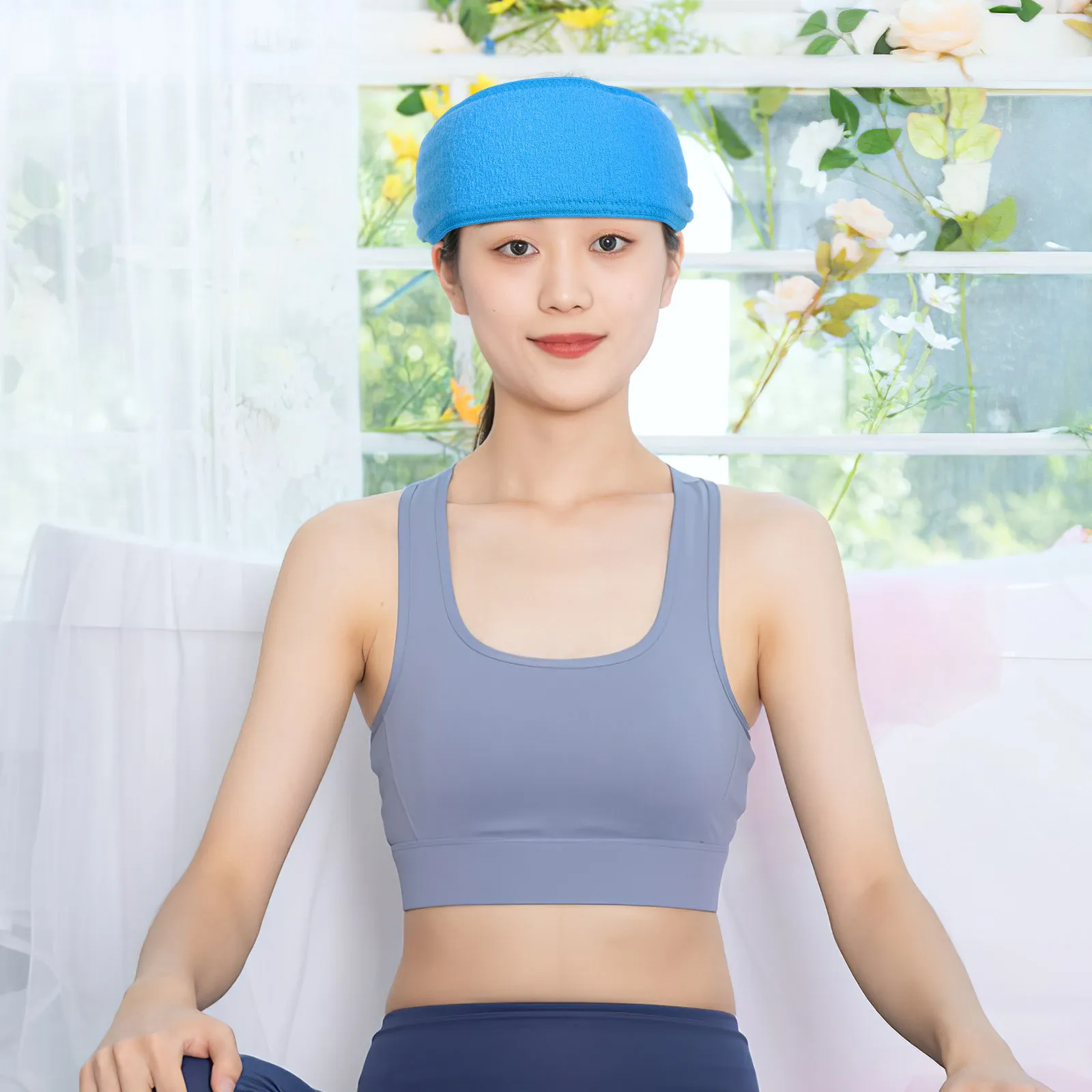 

Набор из 3 эластичных дышащих повязок для волос для йоги, спорта и умывания, для женщин, для ухода за кожей