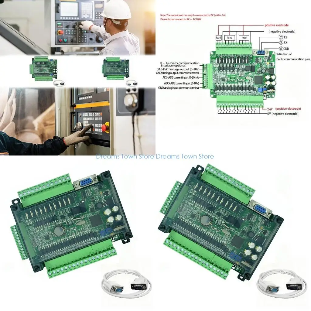HX6A Industrielle SPS-Steuerung FX3U 24MT 14 Eingänge 10 Transistoren Ausgänge Unterstützt HMIs für