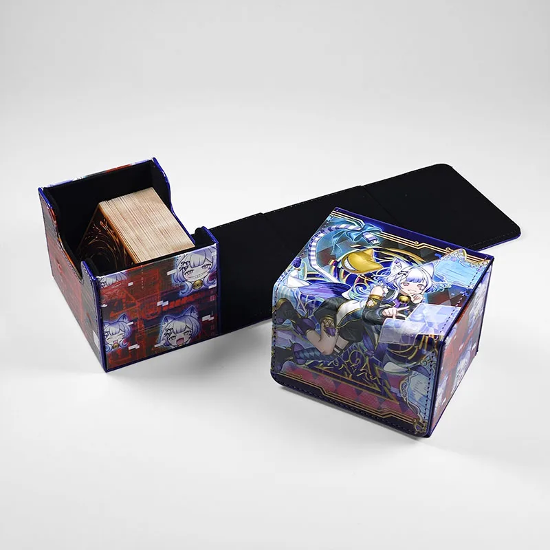 Yu-Gi-Oh! Maliss PTCG DIY Large Capacity Leather Card Box Thickened Anime Game Collection Card Storage Box
