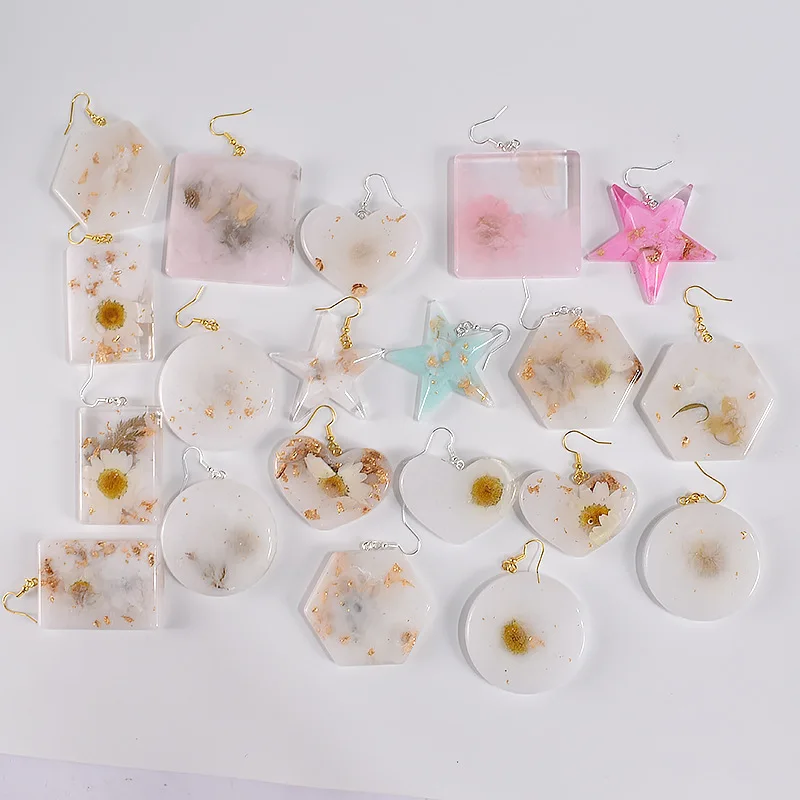 DIY Crystal Epoxy Resin Mold Three-dimensional Patch Pendant Earring Silicone Mold