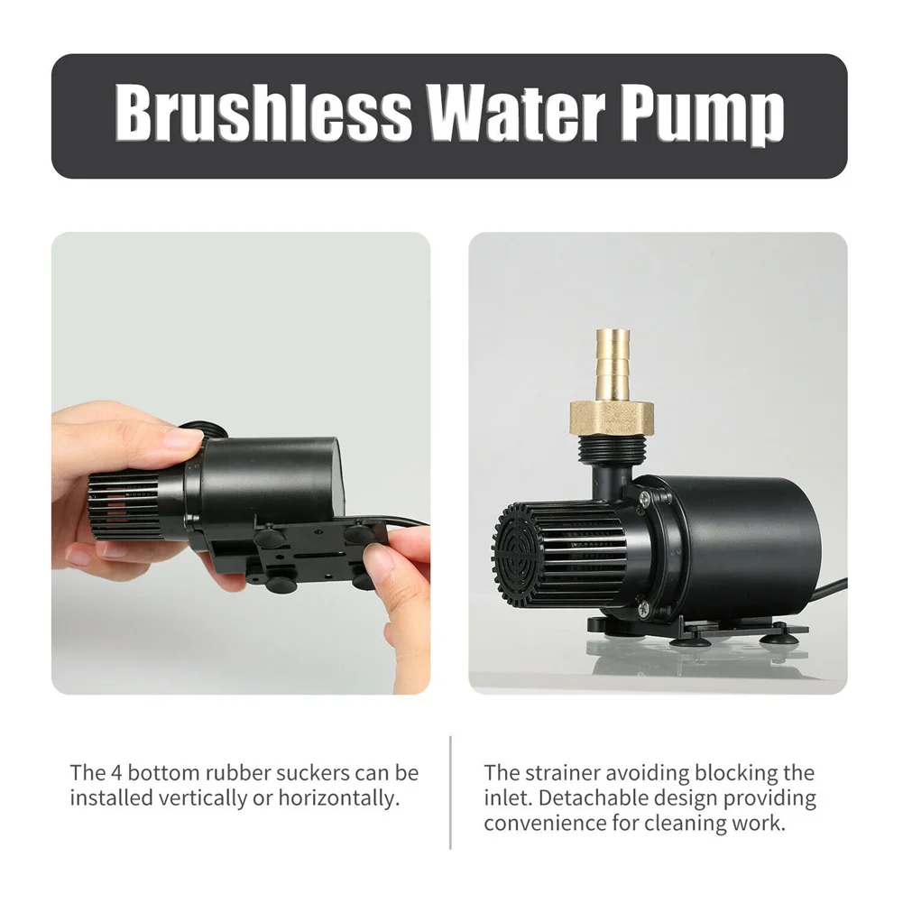 800l/h Dc 12v Brushless Water Pump Motor Underwater Fish Tank Water Circulation Pump Aquatic Pet Supplies