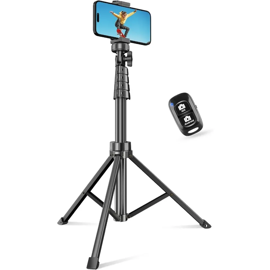 

62 Extendable Phone Tripod Stand with Wireless Remote and Adjustable Phone Holder for Outdoor Photography Ideal for Selfies Vid