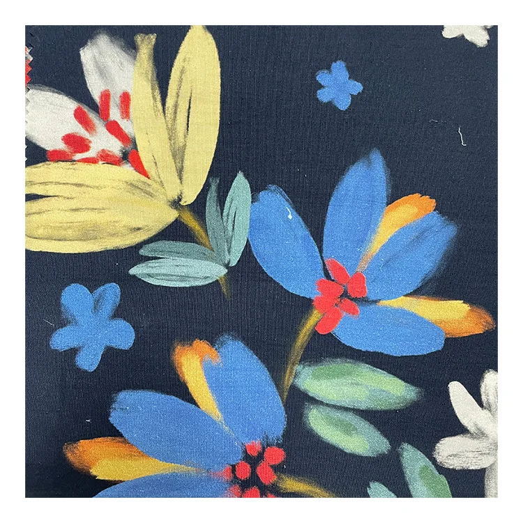 

High Quality Professional Manufacturer Cheap Low Moq Colorful Organic 100% Flowers Printed Cotton Fabric For Clothing