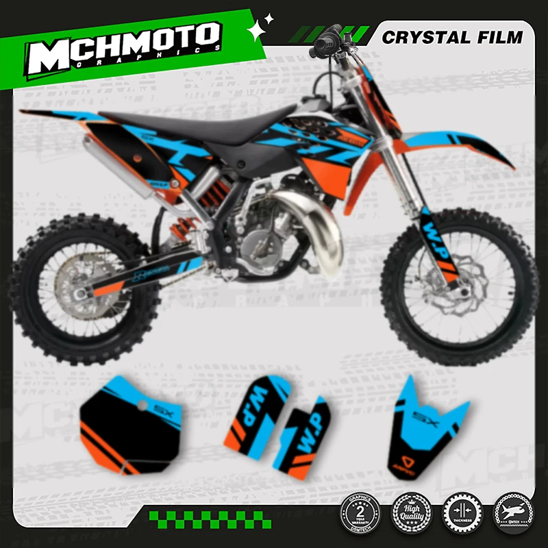 

MCHMFG For KTM SX65 2009-2015 Motorcycle Fairing Graphics Background Decal Stickers Kits Number Name Custom