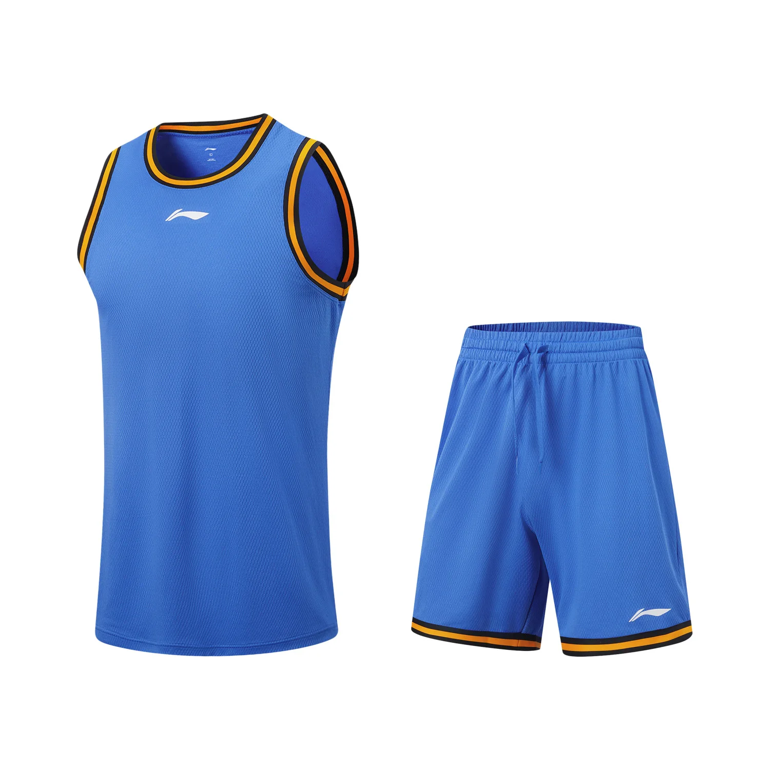 Li-Ning Men's CBA Basketball Game Set LN DRY Polyester Soft Breathable LiNing Professional Sport Sleeveless Top & Shorts AATW005 image 4