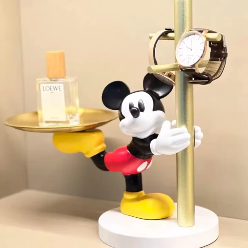 Disney Mickey Mouse Cute Foyer Storage Figure Anime Living Room Tray Decorations Model Collection Figurine Home Ornament Toys