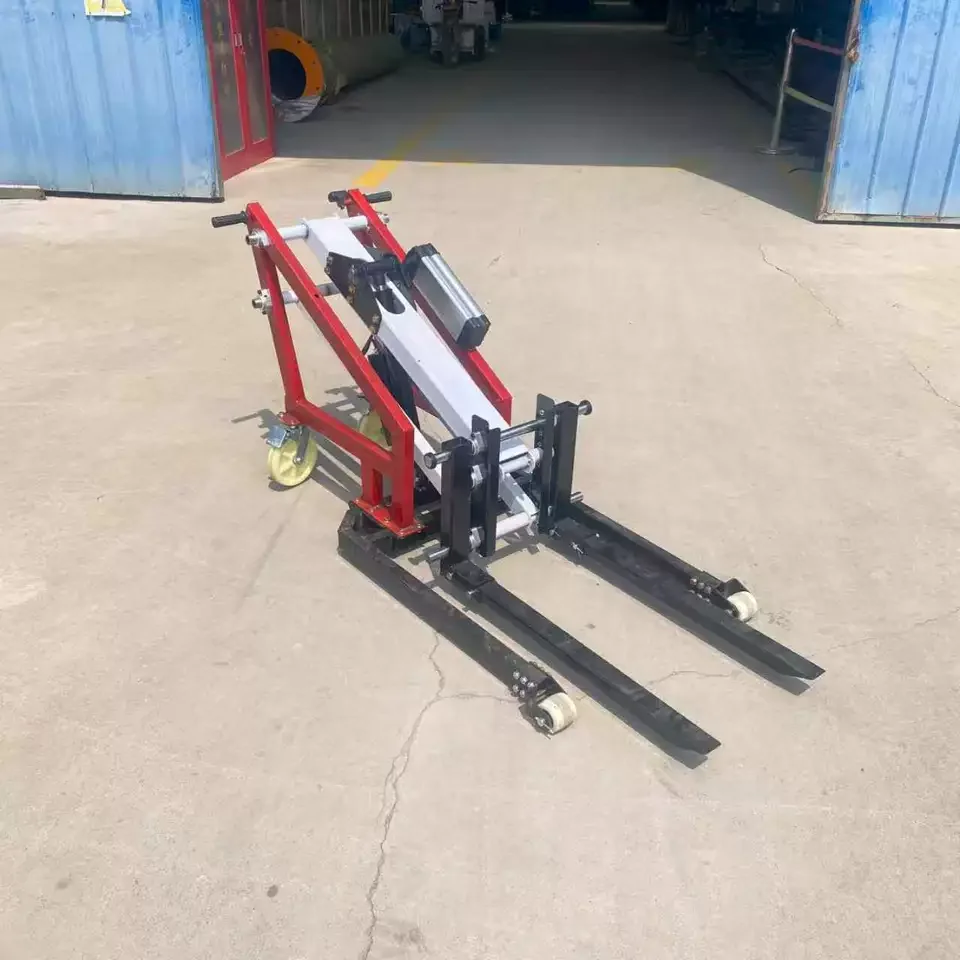 Portable Electric Hydraulic Forklift Small Flexible Stacking Lift Truck Crankarm Loading Unloading Manual Pallet Jack For