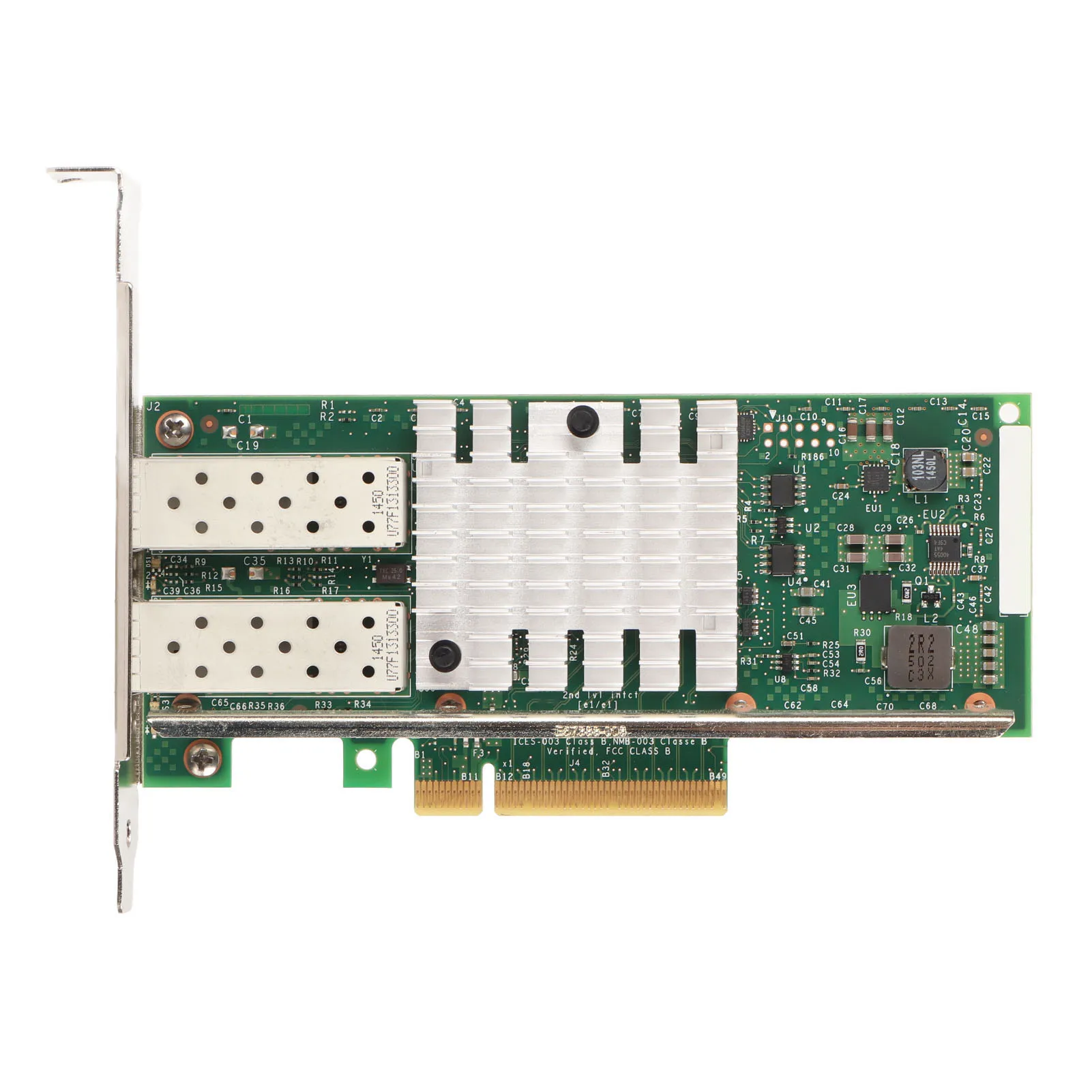 محول خادم احترافي 10 جيجابت في الثانية 2 منافذ SFP PCIE Express X8 التوصيل والتشغيل بطاقة شبكة PCIe المستقرة لنقل سطح المكتب