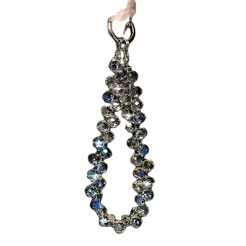 Luxury Glitter Crystal Diamond Wrist Strap Phone Charm Keychain Hanging Anti-lost Rope Glitter Rhinestone Bracelet Chain Lanyard image 6