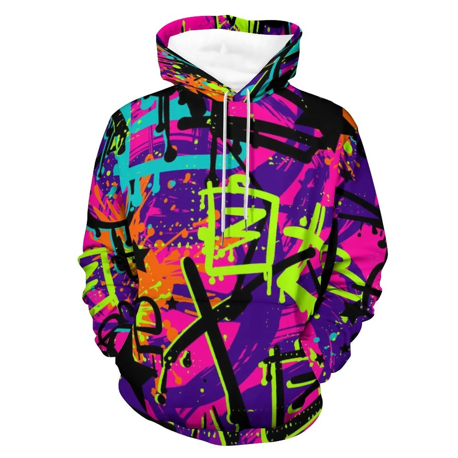 Buysing Men and Women Hoodie 3D Printed Abstract Graffiti Pullover Oversized Sweatshirts Novel Men's Clothing Y2k New Hoodies