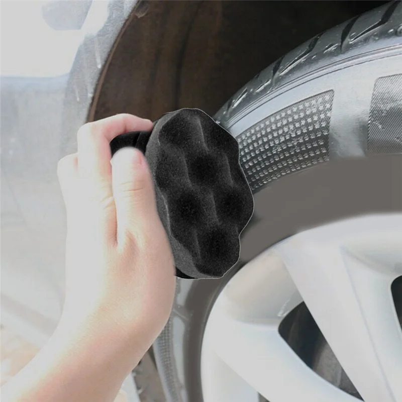 Pro Band Zeskant Grip Applicator, Bandenpoetsen Auto Detaillering Schuimsponsgereedschap, Voor Trimaccessoires, Wielreiniger Velg