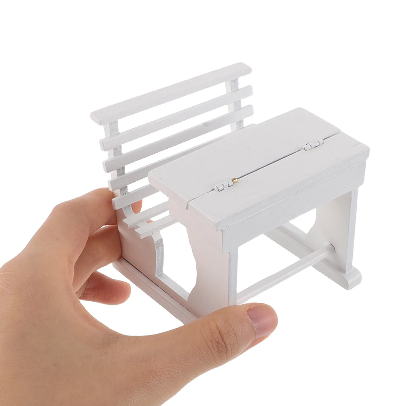 

Миниатюрный письменный стол для кукольного домика, масштаб 1:12, откидной мини-столик, деревянная мебель, украшение для библиотечной комнаты, аксессуары для кукольного домика